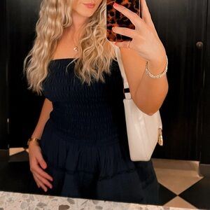 Hollister Strapless Smocked Bodice Mini Dress